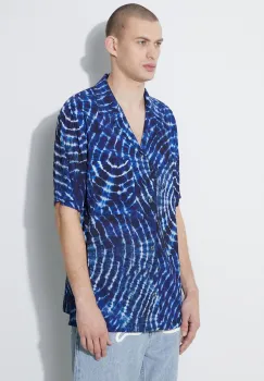 Marcelo Burlon camasa Aop Soundwaves Hawaii Shirt barbati, relaxed, CMGG001S24FAB0014501 imagine