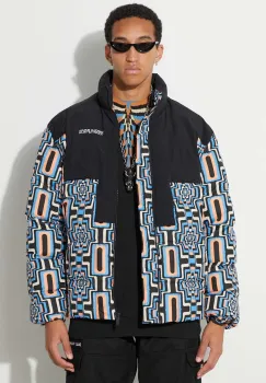 Marcelo Burlon geaca Aop Optical Cross Block barbati, culoarea negru, de iarna imagine