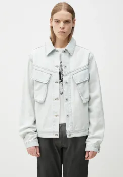 Marcelo Burlon geaca din denim Bleach Denim Cargo Jacket Light Blue No de tranzitie, CMYE01HS25DEN0014000 imagine