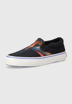 Marcelo Burlon tenisi Icon Wings Slip-On Vulcanized barbati, culoarea negru, CMIA079S24FAB0011026 imagine