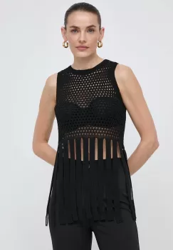 Marella bluza femei, culoarea negru, neted imagine