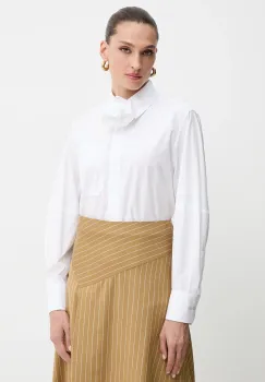 Marella camasa din bumbac culoarea alb, cu guler clasic, regular, 2523116084200 imagine