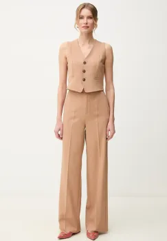 Marella compleu jacheta si pantaloni Emme by Marella femei, culoarea maro, 2515211011200 imagine