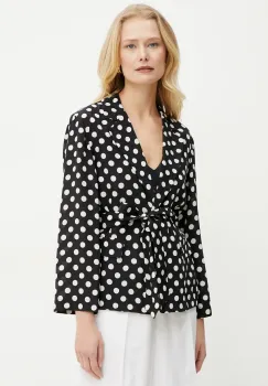 Marella geaca de matase LIVIA culoarea negru, un singur rand de nasturi, modelator, 2513041141200 imagine