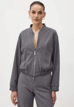 Marella geaca din amestec de lana culoarea gri, de tranzitie, oversize, 2423046024200 imagine