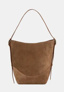 Marella geanta de mana din piele intoarsa MLAZEBRA imagine