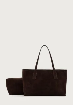 Marella geanta shopper pentru femei din piele intoarsa MLAECRU imagine