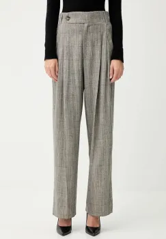 Marella pantaloni culoarea bej, lat, high waist, 2523136021200 imagine