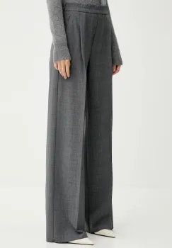 Marella pantaloni culoarea gri, lat, high waist, 2523136014200 imagine