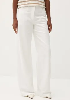 Marella pantaloni Emme by Marella culoarea bej, lat, high waist, 2525136071200 imagine