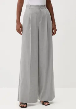 Marella pantaloni Emme by Marella culoarea gri, lat, high waist, 2525136151200 imagine