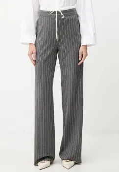 Marella pantaloni Emme by Marella culoarea gri, lat, high waist, 2525786022200 imagine