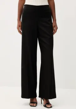 Marella pantaloni Emme by Marella culoarea negru, drept, high waist, 2525136141200 imagine