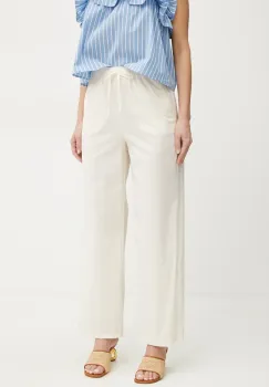 Marella pantaloni Emme by Marella femei, culoarea bej, lat, high waist, 2515131152200 imagine
