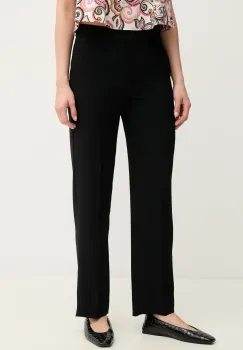 Marella pantaloni LELLO femei, culoarea negru, drept, high waist, 2513131152200 imagine