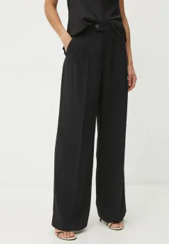 Marella pantaloni OLINTO culoarea negru, lat, high waist, 2513131053200 imagine