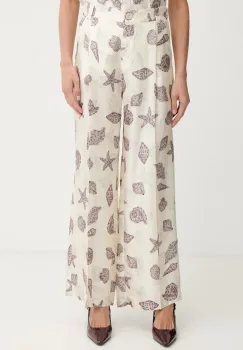Marella pantaloni palazzo pentru femei, din matase OPOSSUM imagine