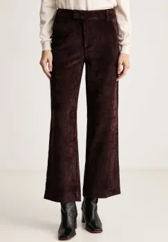 Marella  pantaloni straight pentru femei din catifea reiata Emme by imagine