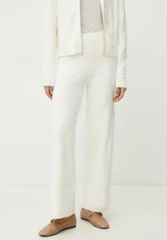 Marella pantaloni UGHETTA2 femei, culoarea bej, drept, high waist, 2513331011200 imagine