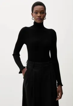 Marella pulover culoarea negru, light, cu guler, 2523366092200 imagine