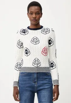 Marella pulover de lana culoarea alb, 2523366114200 imagine