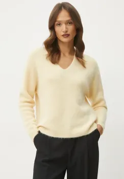 Marella pulover de lana femei, culoarea galben, light, 2423366212200 imagine
