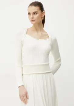 Marella pulover DEBUTTO femei, culoarea alb, light, 2513361061200 imagine