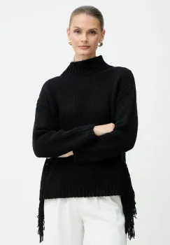 Marella pulover din amestec de lana Emme by Marella culoarea negru, calduros, cu turtleneck, 2525366082200 imagine