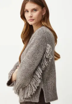 Marella pulover din amestec de lana femei, culoarea gri, calduros, 2423366165200 imagine