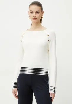 Marella pulover Emme by Marella femei, culoarea bej, light, 2515361071200 imagine