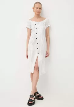 Marella rochie culoarea alb, midi, mulata, 2413221012200 imagine