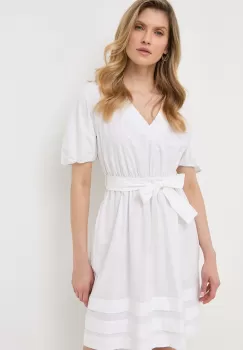 Marella rochie culoarea alb, mini, evazati imagine