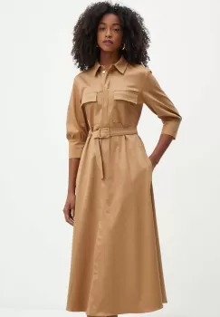 Marella rochie culoarea bej, maxi, evazati, 2423226251200 imagine