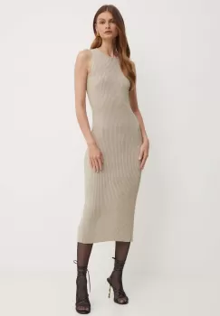 Marella rochie culoarea bej, midi, mulata, 2423326051200 imagine