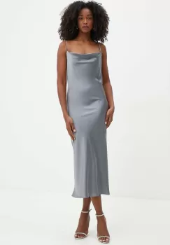 Marella rochie culoarea gri, midi, drept, 2423226131200 imagine