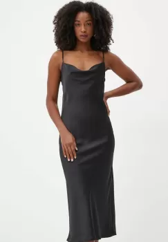 Marella rochie culoarea negru, midi, drept, 2423226131200 imagine