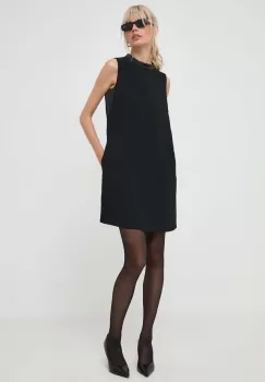 Marella rochie culoarea negru, mini, drept imagine