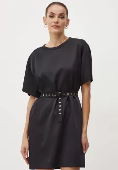 Marella rochie culoarea negru, mini, evazati, 2423226161200 imagine