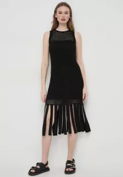 Marella rochie culoarea negru, mini, mulata imagine