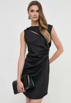 Marella rochie culoarea negru, mini, mulata imagine