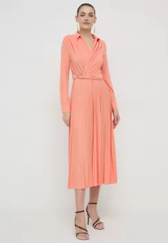 Marella rochie culoarea portocaliu, maxi, evazati imagine