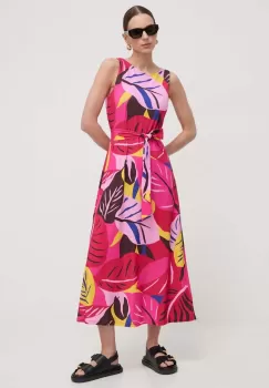 Marella rochie culoarea roz, maxi, evazati imagine