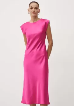 Marella rochie culoarea roz, midi, evazati, 2423226111200 imagine