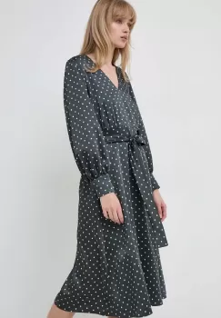 Marella rochie culoarea verde, midi, evazati imagine