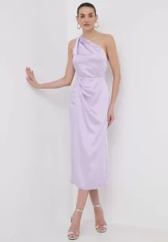 Marella rochie culoarea violet, midi, drept imagine