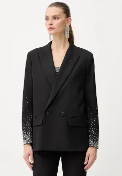 Marella sacou culoarea negru, oversize, 2523046152200 imagine