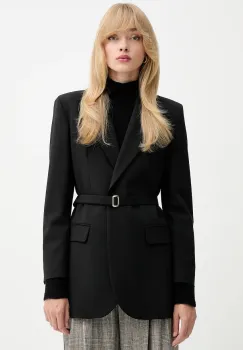 Marella sacou culoarea negru, un singur rand de nasturi, uni, 2523046061200 imagine