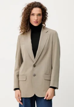 Marella sacou din lana culoarea verde, un singur rand de nasturi, uni, 2523046101200 imagine