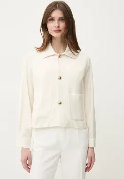 Marella sacou Emme by Marella culoarea bej, oversize, neted, 2515041091200 imagine