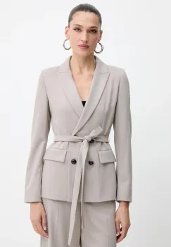 Marella sacou Emme by Marella culoarea maro, cu doua randuri de nasturi, uni, 2525046161200 imagine